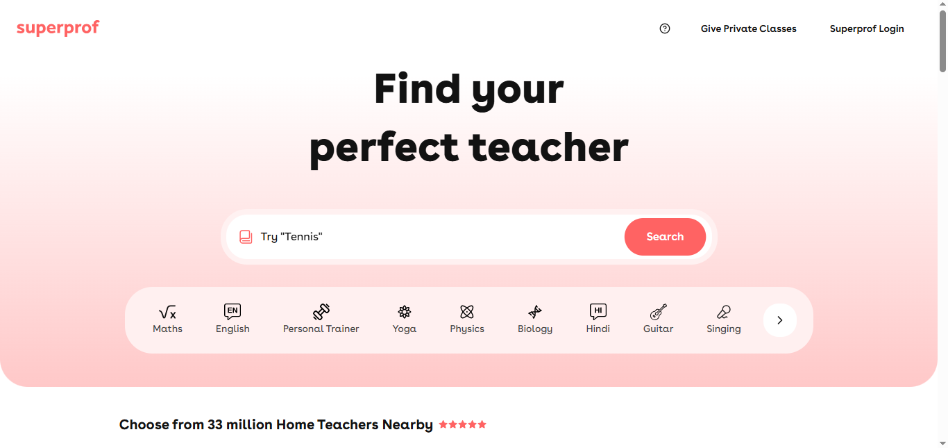 Superprof Tutoring Platform