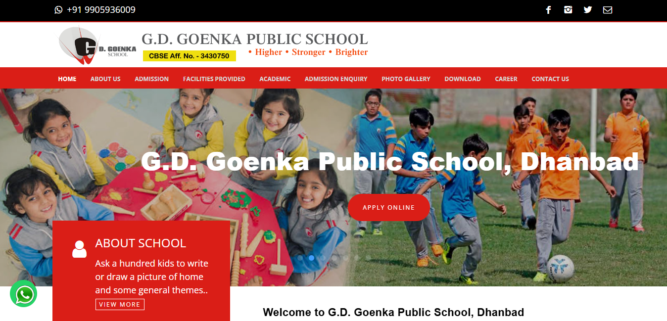 GD Goenka School Portal